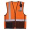 Ergodyne Hi-Vis Safety Vest w/Black Bottom 4XL, 5XL Class 2 U Back, , Zipper 2 Pockets, 1 Mic Tab 8210ZBK - alternate 4